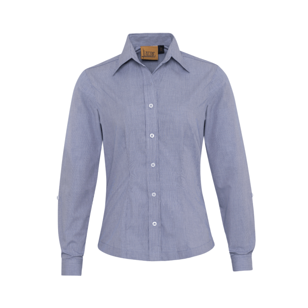 Executive Navy Stripes Blouse For Women